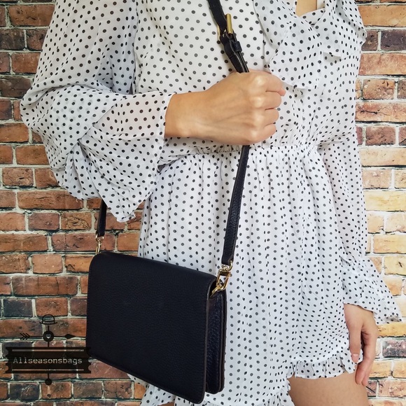 Tory Burch t Bombe SMALL crossbody navy BLUE bag - Picture 3 of 8